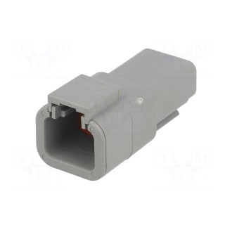 Connector: wire-wire | DTP | male | plug | for cable | PIN: 2 | crimped