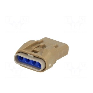 Connector: wire-wire | Mizu-P25 | plug | female | PIN: 4 | IP67 | 4A | 2.5mm