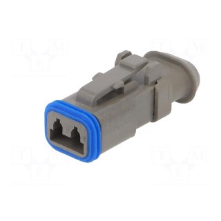 Connector: wire-wire | PX0 | female | plug | for cable | PIN: 2 | grey