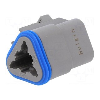 Connector: wire-wire | PX0 | female | plug | for cable | PIN: 3 | grey