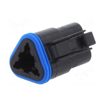 Connector: wire-wire | PX0 | female | plug | for cable | PIN: 3 | black
