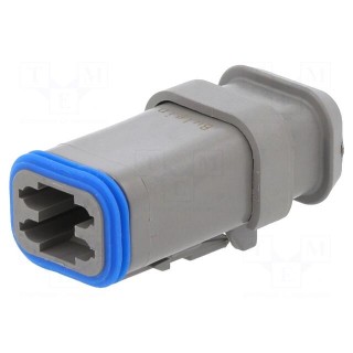 Connector: wire-wire | PX0 | female | plug | for cable | PIN: 4 | grey