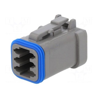 Connector: wire-wire | PX0 | female | plug | for cable | PIN: 6 | grey