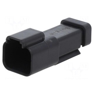 Connector: wire-wire | PX0 | male | plug | for cable | PIN: 2 | black | IP68