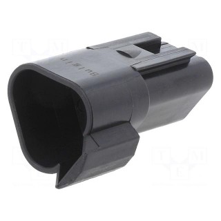 Connector: wire-wire | PX0 | male | plug | for cable | PIN: 3 | grey | IP68
