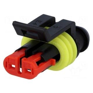 Connector: wire-wire | Superseal 1.5 | plug | female | PIN: 2 | IP67