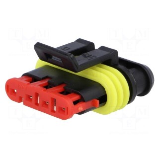 Connector: wire-wire | Superseal 1.5 | plug | female | PIN: 4 | IP67