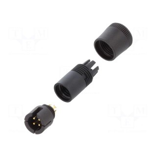 Connector: circular | plug | 719 | male | PIN: 4 | unshielded | 3A | IP40