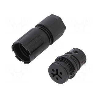 Connector: circular | plug | RST | female | PIN: 3 | silver plated | 8A