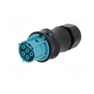 Plug | Connector: circular | female | PIN: 5 | silver plated | 20A | 250V