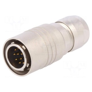 Connector: circular | HR10 | push-pull | plug | 2A | gold-plated | PIN: 12
