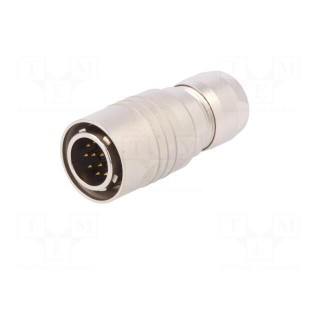 Connector: circular | HR10 | push-pull | plug | 2A | gold-plated | PIN: 12