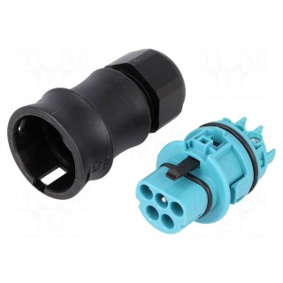 Plug | Connector: circular | male | PIN: 5 | silver plated | 20A | 250V