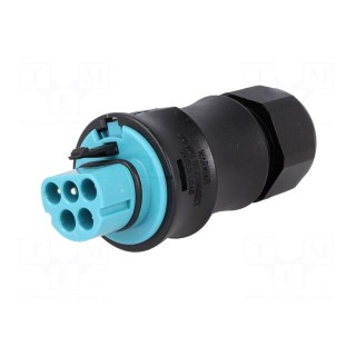 Plug | Connector: circular | male | PIN: 5 | silver plated | 20A | 250V