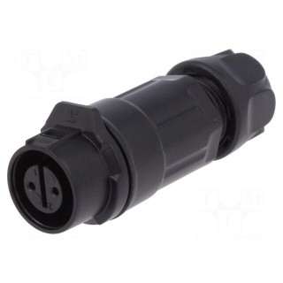 Connector: circular | plug | size 12 | 02 | female | PIN: 2 | for latch