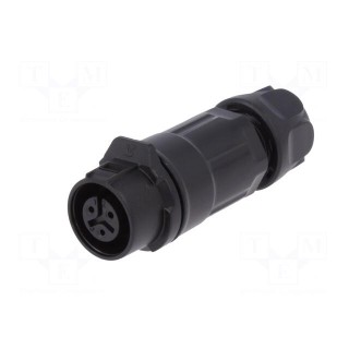 Connector: circular | plug | size 12 | 02 | female | PIN: 3 | for latch