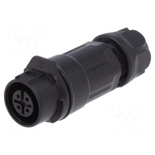 Plug | Connector: circular | size 12 | 02 | female | PIN: 4 | for latch