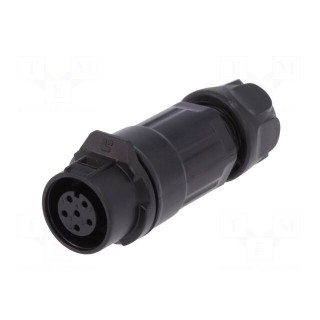 Connector: circular | plug | size 12 | 02 | female | PIN: 6 | for latch
