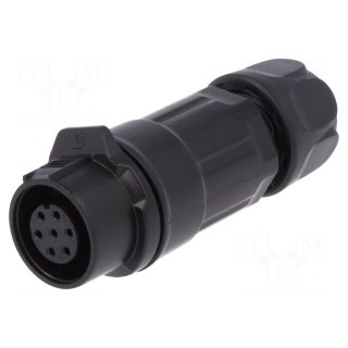Plug | Connector: circular | size 12 | 02 | female | PIN: 7 | for latch