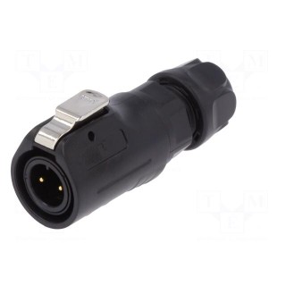 Plug | Connector: circular | size 12 | 02 | male | PIN: 2 | with latch