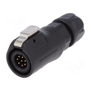 Connector: circular | plug | size 12 | 02 | male | PIN: 8 | with latch