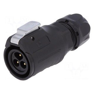 Connector: circular | plug | size 16 | 02 | male | PIN: 3 | with latch