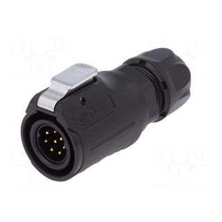 Connector: circular | plug | size 16 | 02 | male | PIN: 8 | with latch