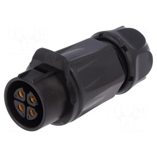 Plug | Connector: circular | size 20 | 02 | female | PIN: 4 | for latch