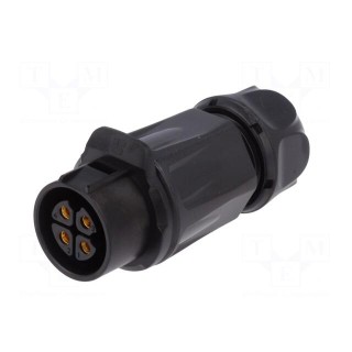 Connector: circular | plug | size 20 | 02 | female | PIN: 4 | for latch