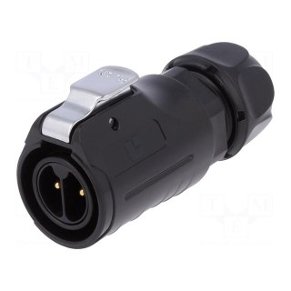 Connector: circular | plug | size 20 | 02 | male | PIN: 2 | with latch