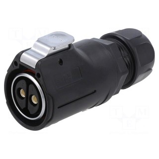 Connector: circular | plug | size 28 | 02 | female | PIN: 2 | with latch