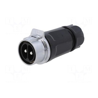 Connector: circular | plug | size 28 | 02 | male | PIN: 2 | for latch | 50A