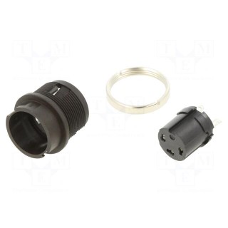 Connector: circular | socket | 678 | female | PIN: 3 | silver plated | 7A