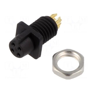 Connector: circular | socket | 709,719 | female | PIN: 4 | gold-plated