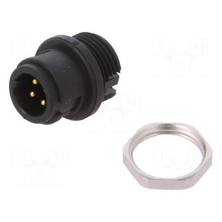 Socket | Connector: circular | 710 | male | PIN: 4 | unshielded | 3A | IP40