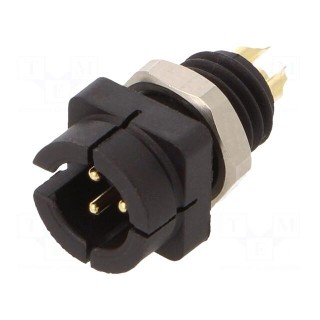 Connector: circular | socket | 709,719 | male | PIN: 3 | gold-plated | 3A