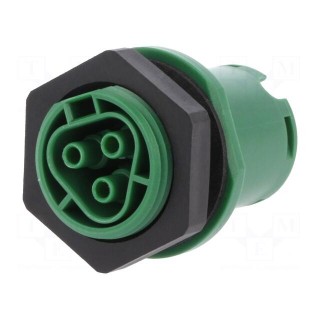 Socket | Connector: circular | female | PIN: 3 | silver plated | 20A