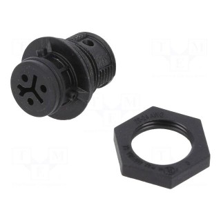 Connector: circular | socket | RST | female | PIN: 3 | silver plated | 8A