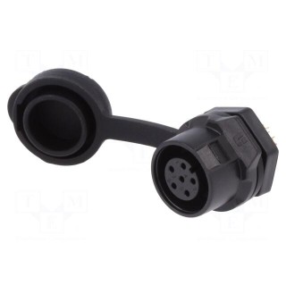 Socket | Connector: circular | size 12 | 02 | female | PIN: 6 | for latch