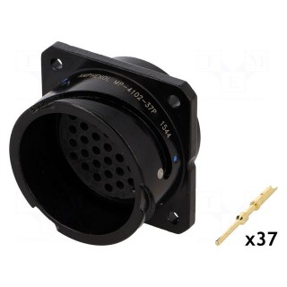 Connector: circular | socket | Size: 16 | MP-41 | male | PIN: 37 | 13A | IP67