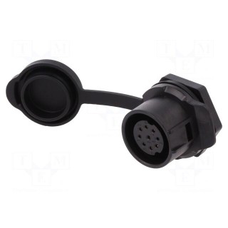Connector: circular | socket | size 20 | 02 | female | PIN: 9 | for latch