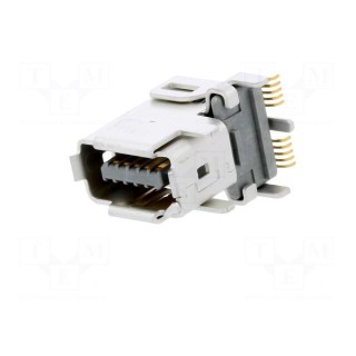 Connector: ix Industrial | socket | IX | male | PIN: 10 | A | gold-plated