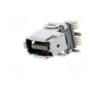 Connector: ix Industrial | socket | IX | male | PIN: 10 | B | gold-plated