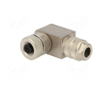 Connector: M12 | plug | 713 | female | PIN: 5 | shielded | gold-plated | 4A