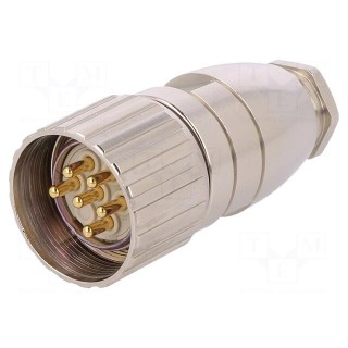 Connector: M23 | plug | 623 | male | PIN: 6 | unshielded | gold-plated | 20A