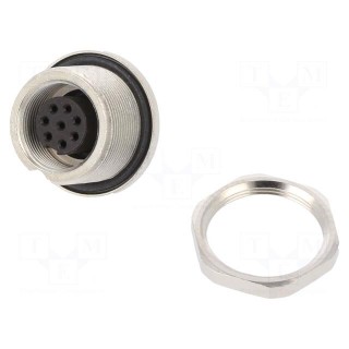 Connector: M9 | socket | female | Plating: gold-plated | 125V | IP67