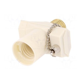 Connector: AC supply | adapter | 2P | 250VAC | 4A | white | screw-in