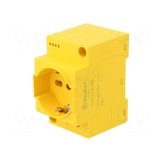 Connector: AC supply | female | socket | 250VAC | 16A | yellow | PIN: 3