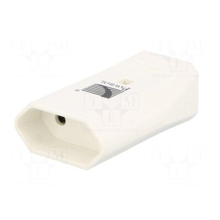 Connector: AC supply | female | socket | 2P | 250VAC | 10A | Type: flat