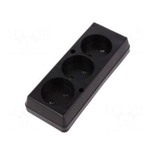 Connector: AC supply | female | splitter | 2P | 250VAC | 16A | Type: round